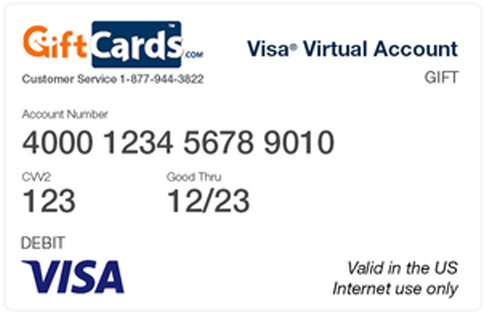 can you use a visa gift card for xbox